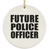 Future Police Officer - Circle Ornament
