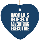 World's Best Advertising Executive - Heart Ornament
