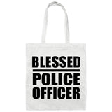 Blessed Police Officer - Tote Bag White