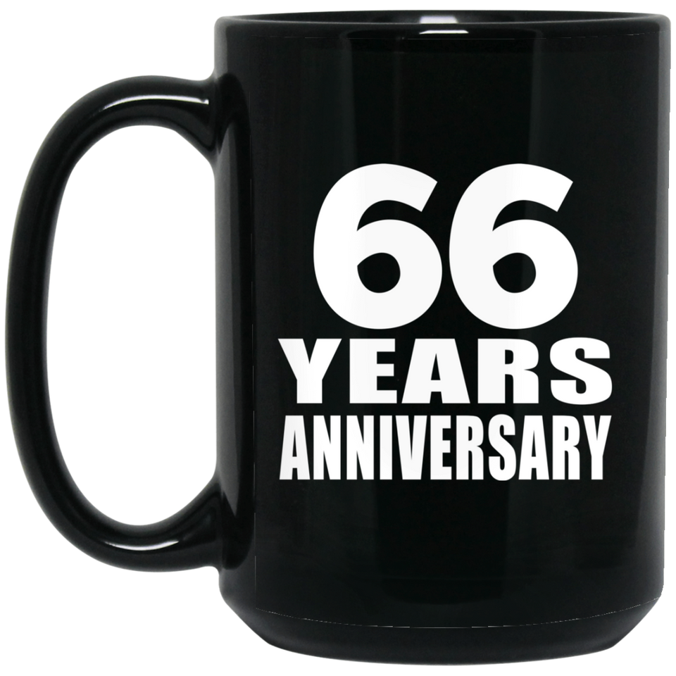 66th Anniversary 66 Years - 15 Oz Coffee Mug Black