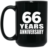 66th Anniversary 66 Years - 15 Oz Coffee Mug Black
