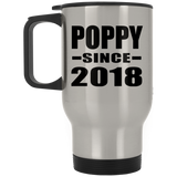 Poppy Since 2018 - Silver Travel Mug