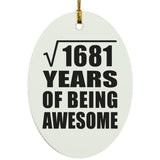 41st Birthday Square Root of 1681 Years of Being Awesome - Oval Ornament