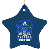 Grandpa Is Like An Angel Takes You Under His Wings - Star Ornament
