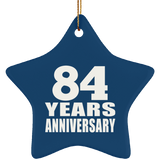 84th Anniversary 84 Years - Star Ornament