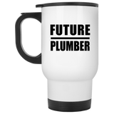 Future Plumber - White Travel Mug
