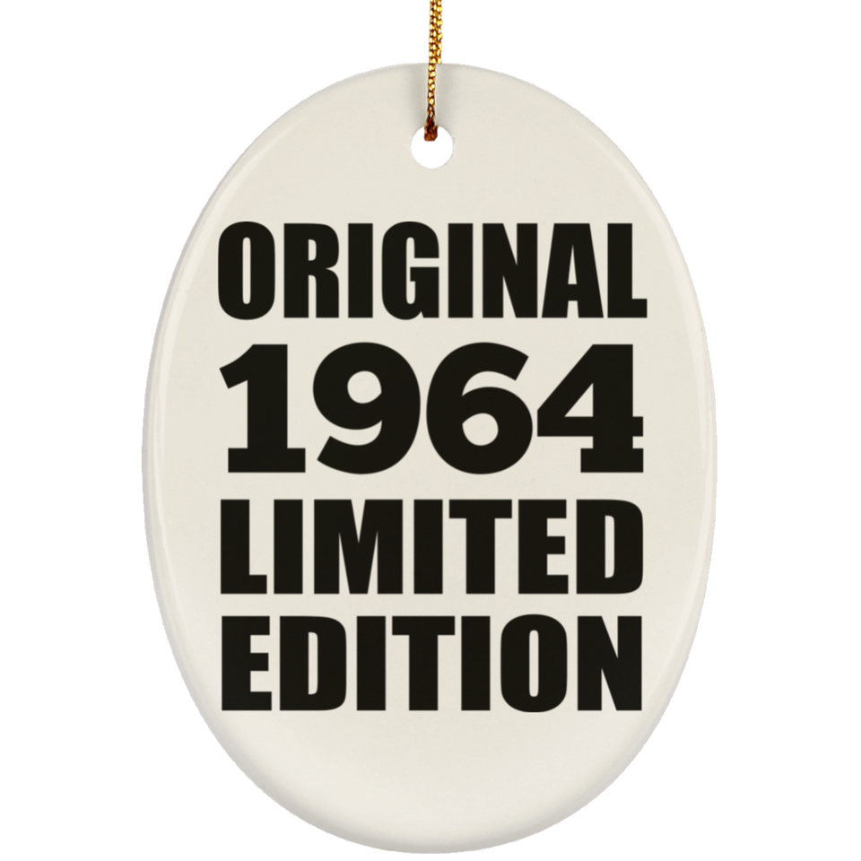 60th Birthday Original 1964 Limited Edition - Oval Ornament
