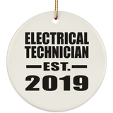 Electrical Technician Established EST. 2019 - Circle Ornament