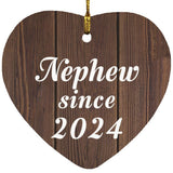 Nephew Since 2024 - Heart Ornament D
