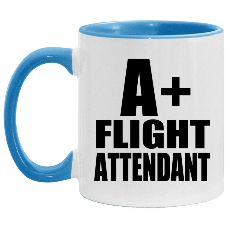 A+ Flight Attendant - 11oz Accent Mug Blue