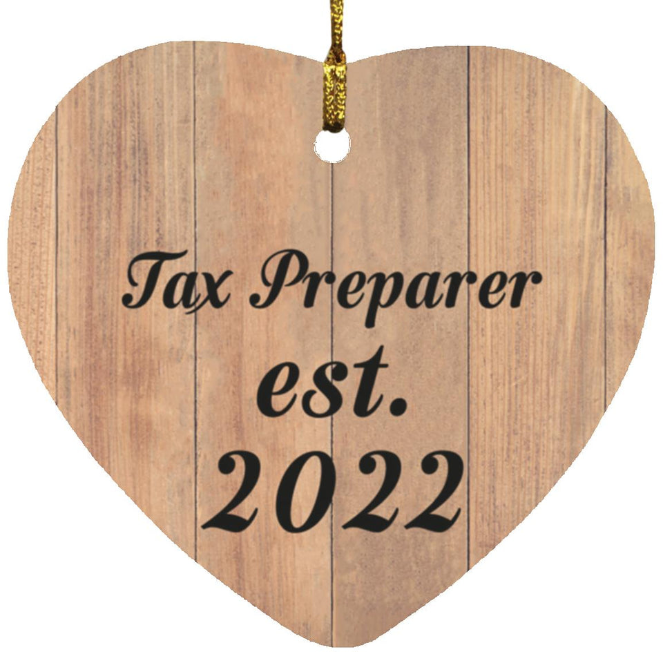 Tax Preparer Established Est. 2022 - Heart Ornament C