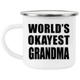 World's Okayest Grandma - 12oz Camping Mug