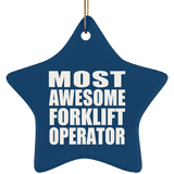Most Awesome Forklift Operator - Star Ornament