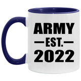 Army Established Est. 2022 - 11oz Accent Mug Purple