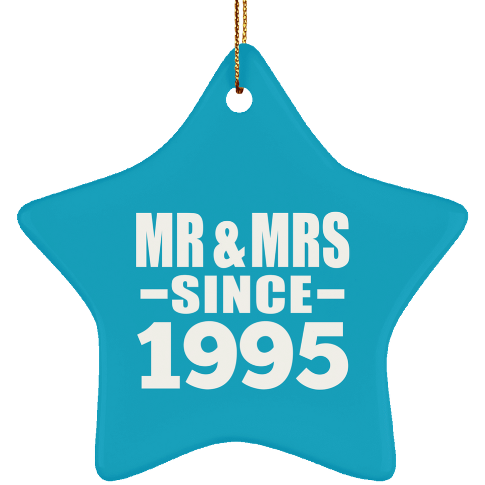 29th Anniversary Mr & Mrs Since 1995 - Star Ornament