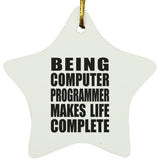 Being Computer Programmer Makes Life Complete - Star Ornament