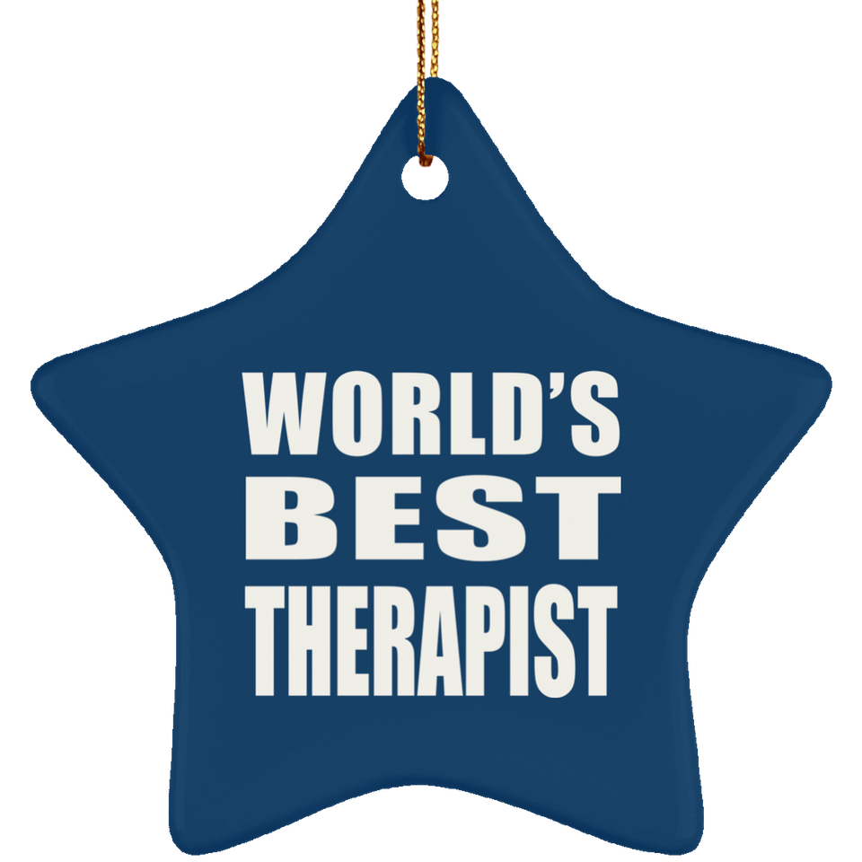 World's Best Therapist - Star Ornament