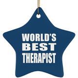 World's Best Therapist - Star Ornament