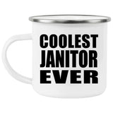 Coolest Janitor Ever - 12oz Camping Mug