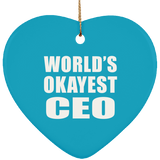 World's Okayest CEO - Heart Ornament