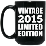 9th Birthday Vintage 2015 Limited Edition - 15oz Coffee Mug Black