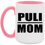 Puli Mom - 15oz Accent Mug Pink