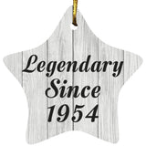 70th Birthday Legendary Since 1954 - Star Ornament F