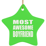 Most Awesome Boyfriend - Star Ornament