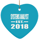 Systems Analyst Established EST. 2018 - Heart Ornament