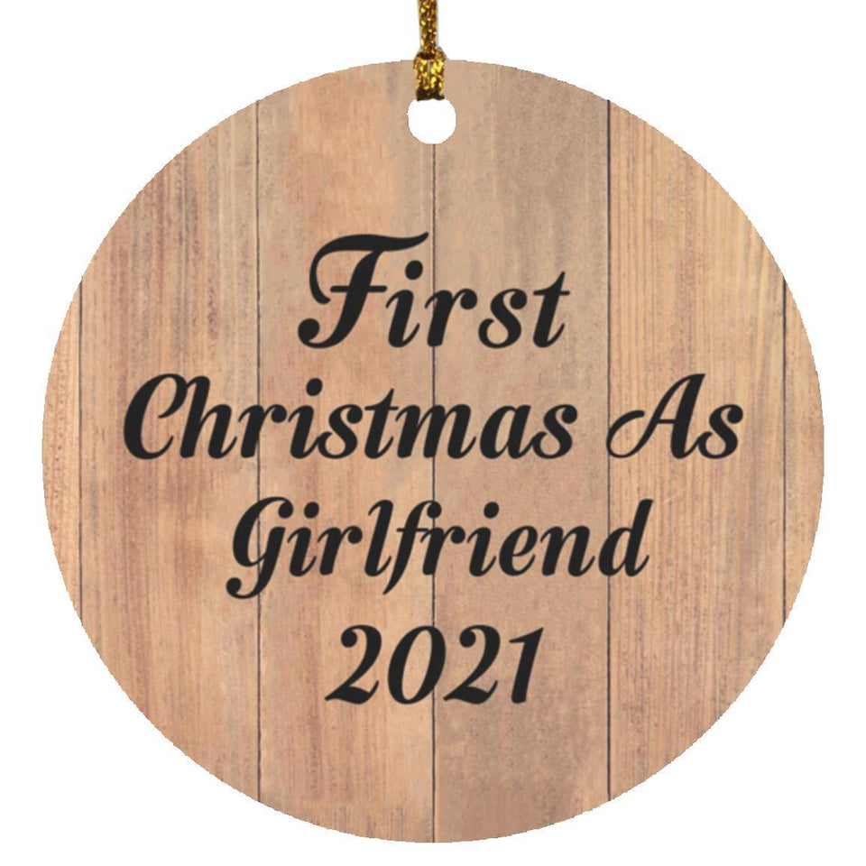 First Christmas As Girlfriend 2021 - Circle Ornament C
