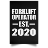 Forklift Operator Established EST. 2020 - Poster Portrait