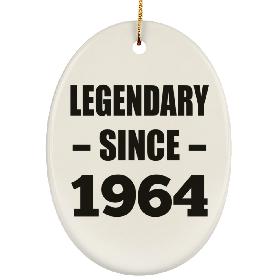 60th Birthday Legendary Since 1964 - Oval Ornament