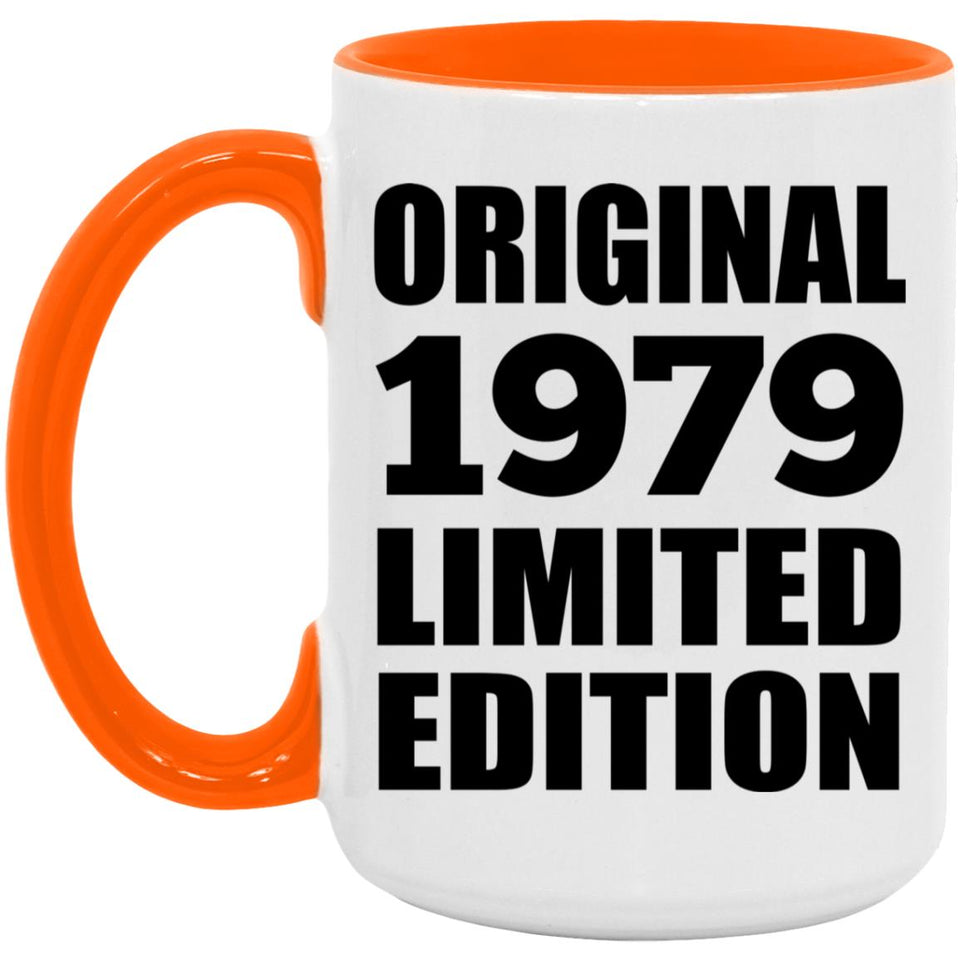 45th Birthday Original 1979 Limited Edition - 15oz Accent Mug Orange