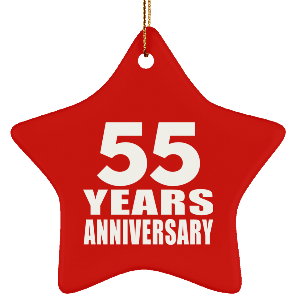 55th Anniversary 55 Years - Star Ornament
