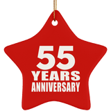 55th Anniversary 55 Years - Star Ornament