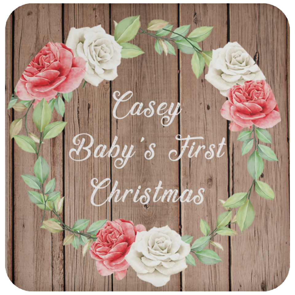 Casey Baby's First Christmas - Drink Coaster B