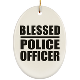 Blessed Police Officer - Oval Ornament