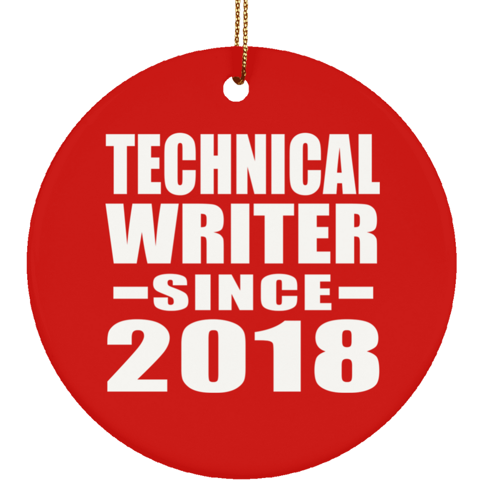 Technical Writer Since 2018 - Circle Ornament
