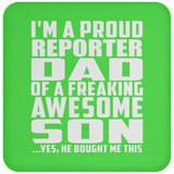 Proud Reporter Dad Of Awesome Son - Drink Coaster