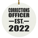 Corrections Officer Established EST. 2022 - Circle Ornament