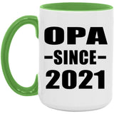 Opa Since 2021 - 15oz Accent Mug Green