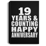 Happy 19th Anniversary 19 Years & Counting - Canvas Portrait
