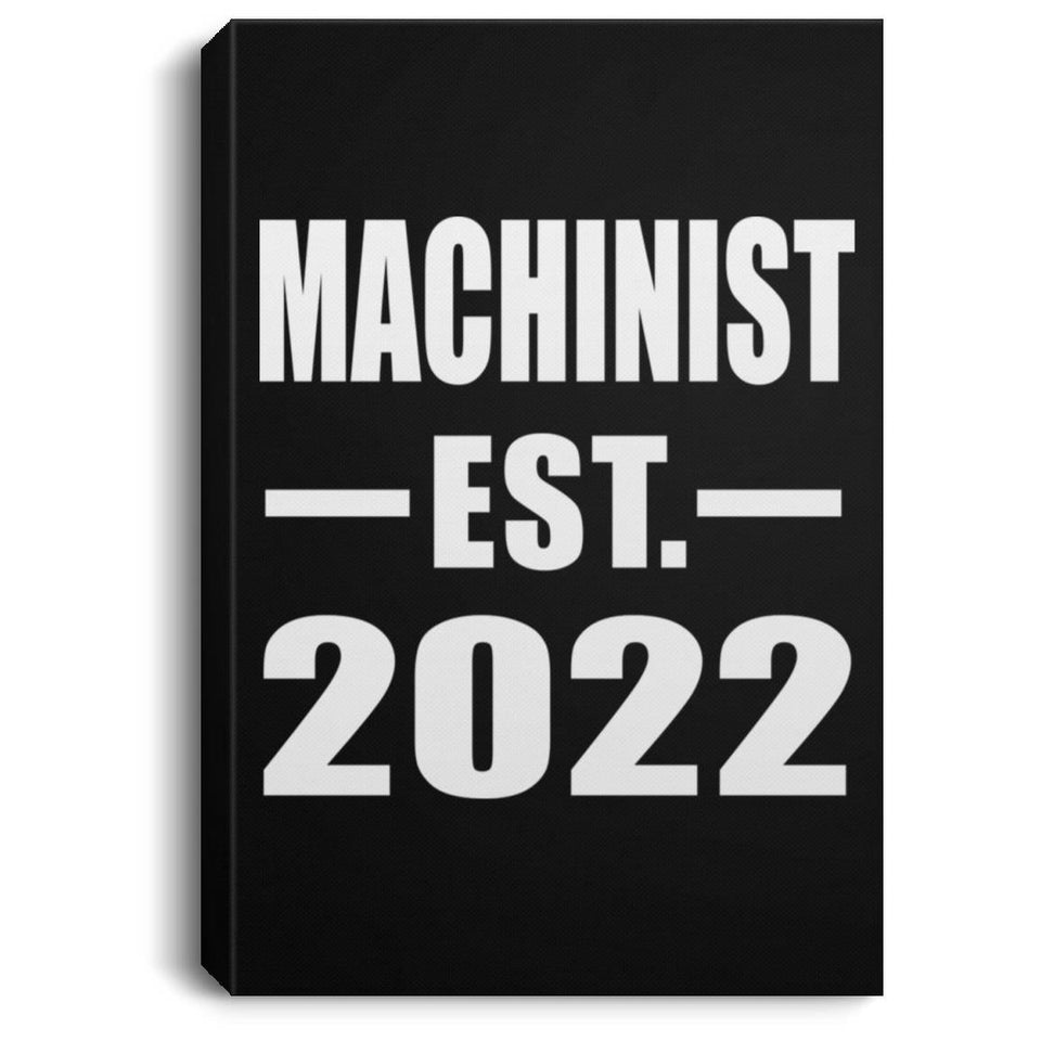 Machinist Established EST. 2022 - Canvas Portrait