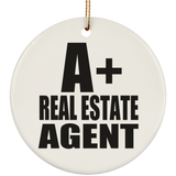 A+ Real Estate Agent - Circle Ornament