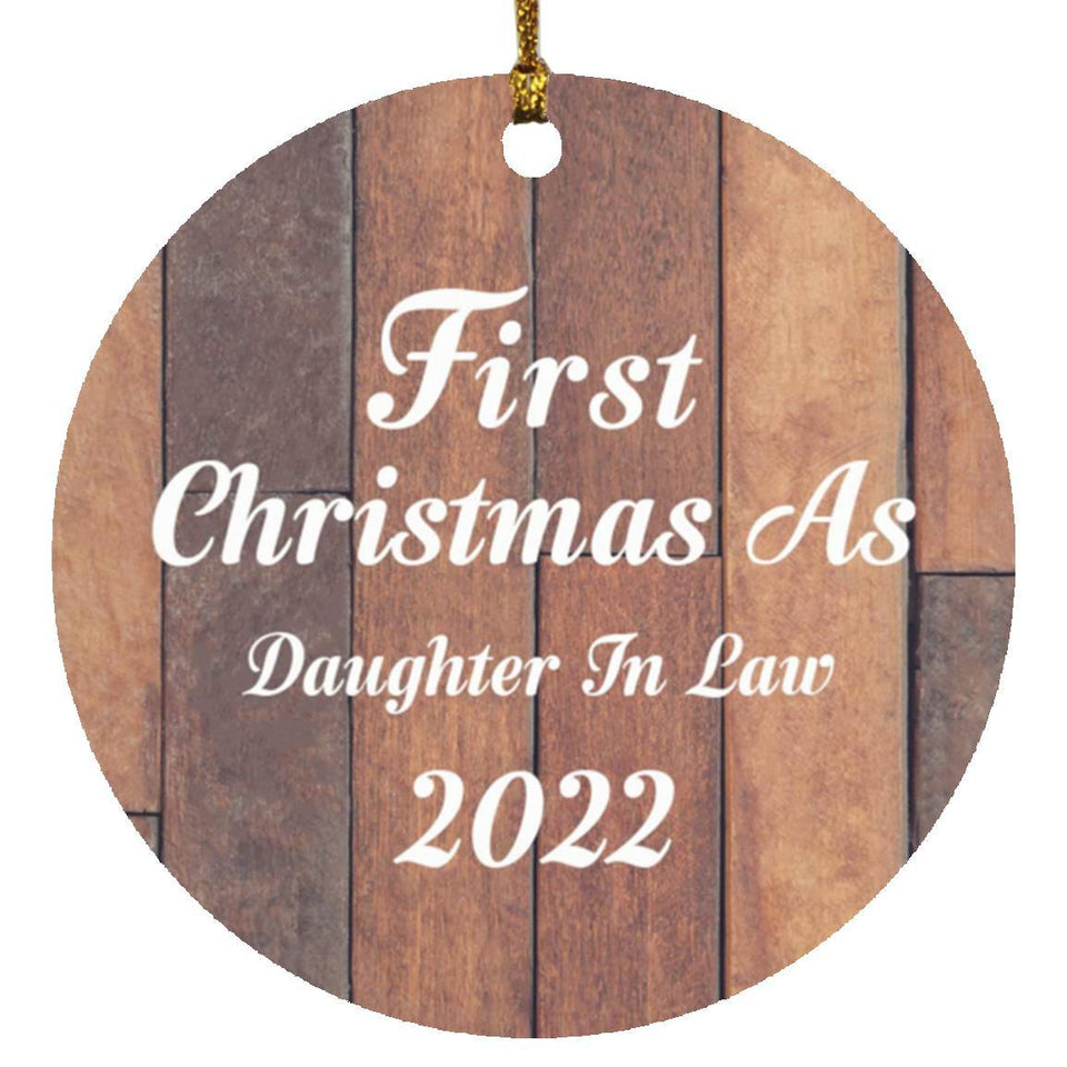 First Christmas As Daughter In Law 2022 - Circle Ornament E