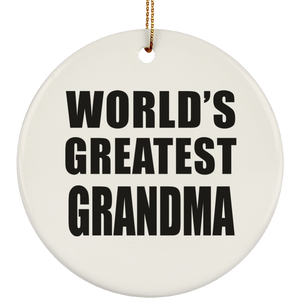 World's Greatest Grandma - Circle Ornament