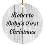 Roberto Baby's First Christmas - Circle Ornament F