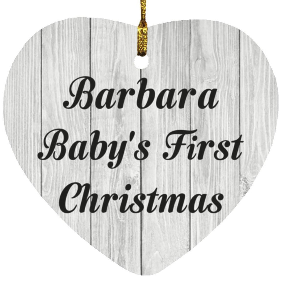 Barbara Baby's First Christmas - Heart Ornament F