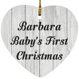 Barbara Baby's First Christmas - Heart Ornament F