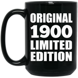 124th Birthday Original 1900 Limited Edition - 15oz Coffee Mug Black